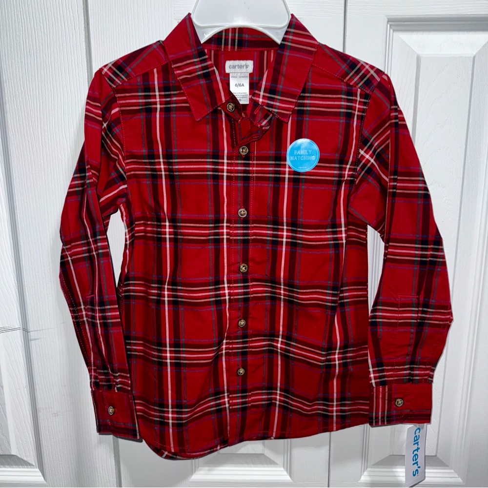 ❤️🎅🏻 Carter’s Boys Plaid Shirt Size 6